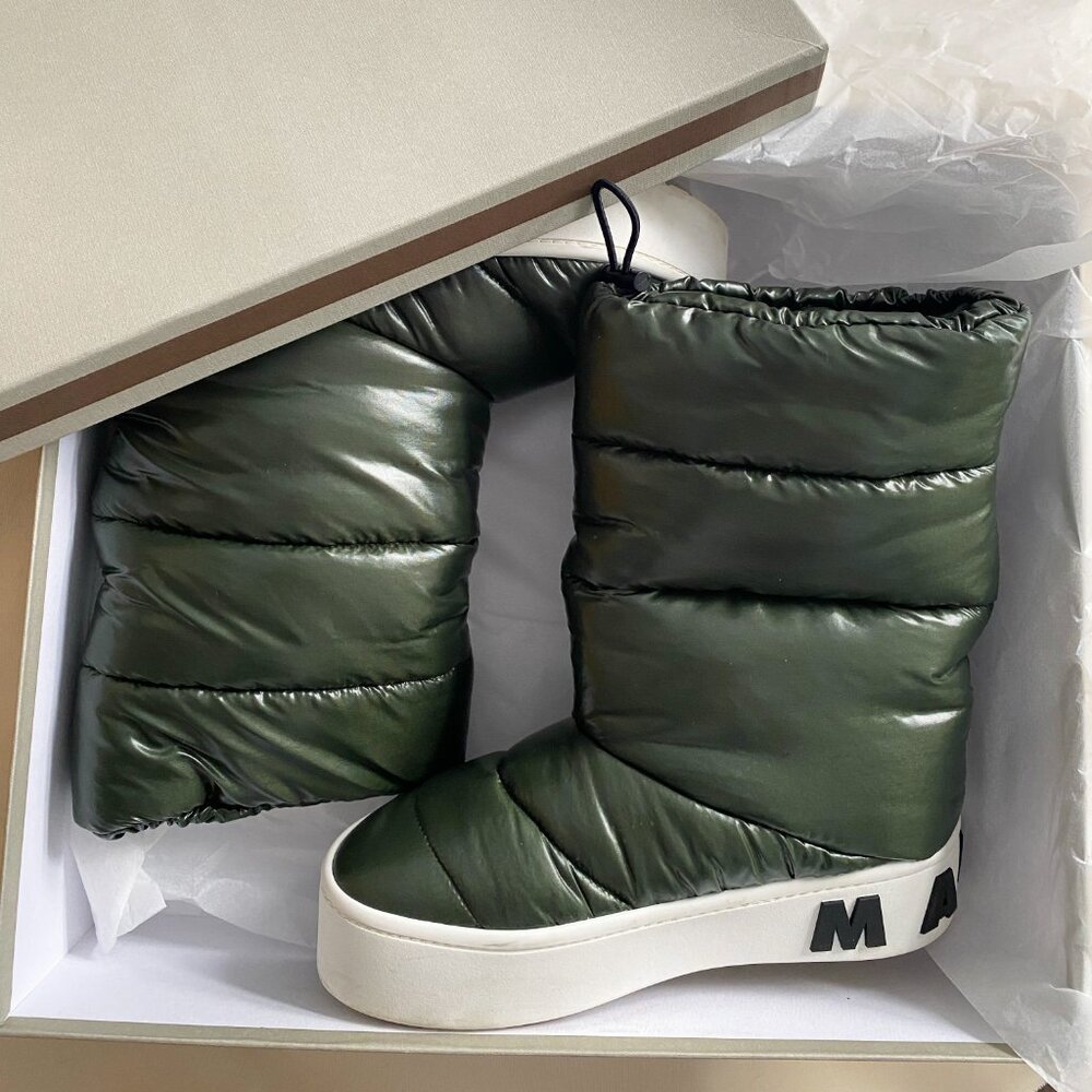 Marni Puffer Winter Boot in Green, size 39 - Picture 8 of 11
